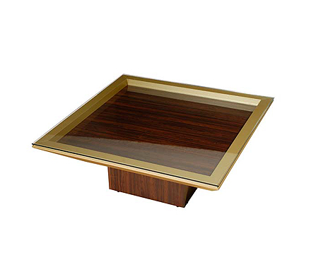 Sciae Agnes High Gloss Square Coffee Table with Glass