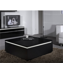 Sciae Evadne Black Gloss Square Storage Coffee Table