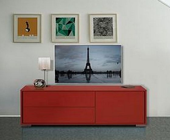 Sciae Nova 34 TV Unit in High Gloss Red