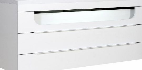 Sciae Opus 36 3 Drawer Chest With Light in White