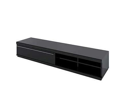 Sciae Sylvie High Gloss Black Wide TV Unit