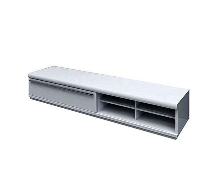 Sciae Sylvie High Gloss White Wide TV Unit