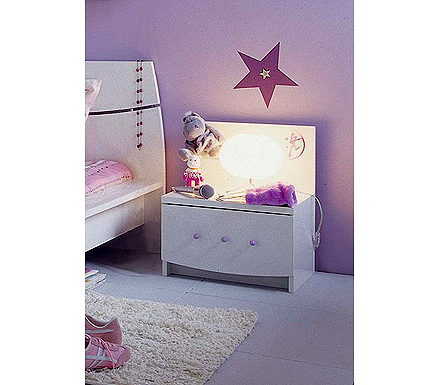 Zozie White Bedside Table