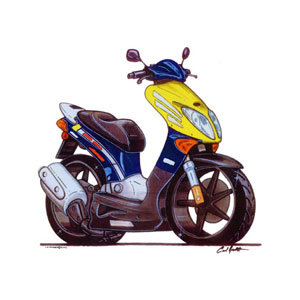 scooter - Blue Keyring