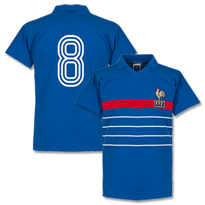 Scoredraw 1984 France Home Euro84 Retro No 8 Shirt