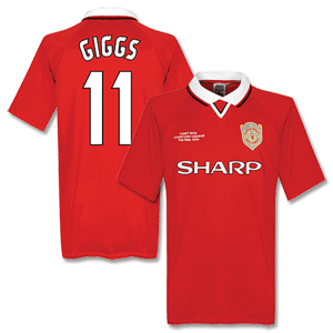 Scoredraw 1999 Man Utd Home C/L Final Retro Shirt   Giggs 11