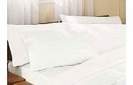 EASY CARE Plain Dyed SINGLE Fitted Sheet WHITE