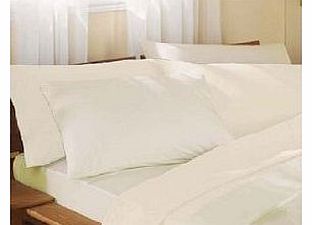 Scorewell Plain Dyed KING CREAM Duvet Cover Set