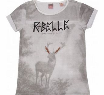 R Belle Stag T-shirt Light grey `16 years
