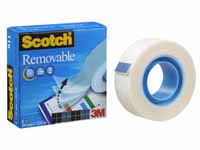 Scotch 811 Removable tape, 19mm x 33m, ROLL