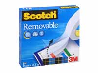 Scotch 811 Removable tape, 19mm x 66m, ROLL