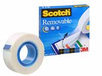 Scotch 811 Removable tape, 25mm x 66m, ROLL
