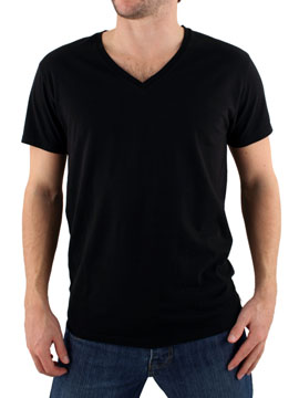 Scotch and Soda Black V-Neck T-Shirt