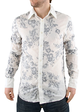 Scotch and Soda White/Blue Summer Floral Shirt