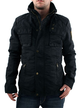 Black Quilted Belt Jacket