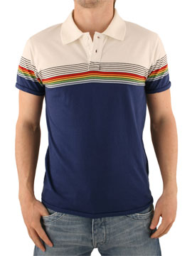 Blue Colourful Polo Shirt