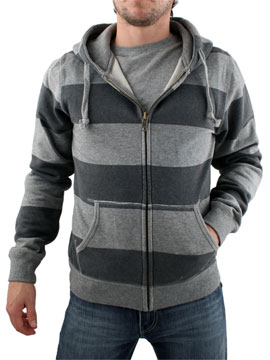 Grey Stripe Hoodie