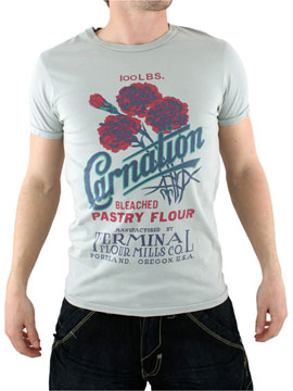 Scotch and Soda Ice Grey Carnation T-Shirt