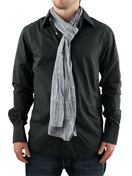 Midnight Polka Dot Shirt and Scarf