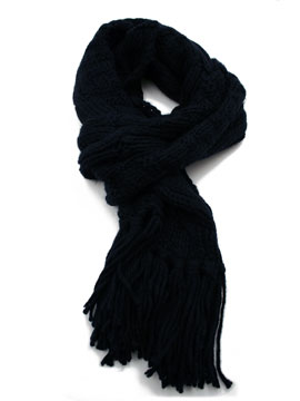Scotch and Soda Navy Chunky Knit Scarf