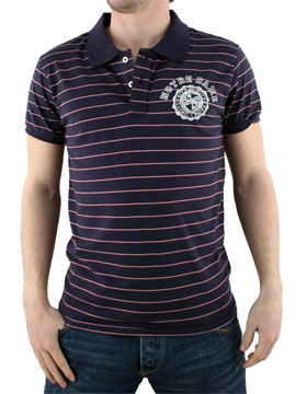 Navy Stripe Polo Shirt