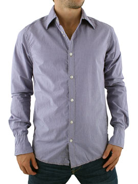 Scotch and Soda Purple Long Sleeve Check Shirt