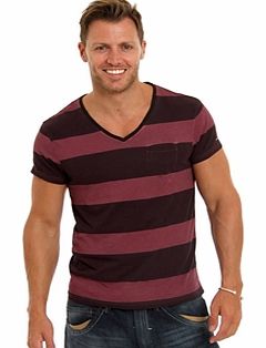 Scotch  Soda AW14 Striped Oil Wash T-Shirt