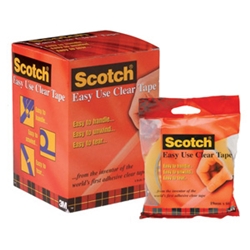 Scotch Easy Use Clear Tape - 19mm x 66m - 8