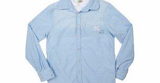 Scotch Shrunk Blue cotton long sleeve shirt