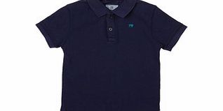 Scotch Shrunk Navy cotton polo shirt