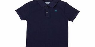Scotch Shrunk Navy cotton polo shirt