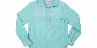 Scotch Shrunk Turquoise and blue cotton shirt