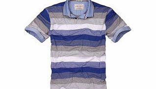 SCOTFREE Blue gradient stripe pure cotton tee