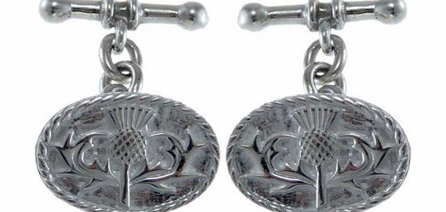 Scottish Jewellery Shop Sterling Silver Scottish Thistle Cufflinks