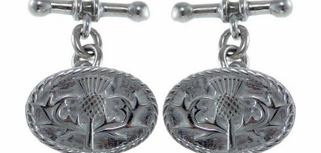 Scottish Jewellery Shop Sterling Silver Scottish Thistle Cufflinks