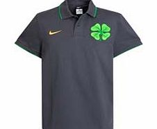 Scottish teams Nike 2010-11 Celtic Nike Travel Polo Shirt (Black)