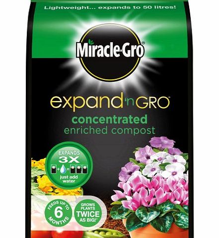 Scotts Miracle-Gro Miracle-Gro Expand n Gro Concentrated Enriched Compost 18 Litres (expands to 50 Litres)