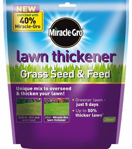 Miracle-Gro Lawn Thickener Grass Seed and Feed 20 sq m Pouch