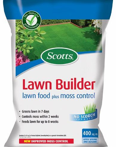 Scotts Lawn Builder 400 sq m Lawn Food plus Moss Control Bag