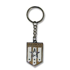 SCP Hollywood Utd Keyring - White/Black - Metal