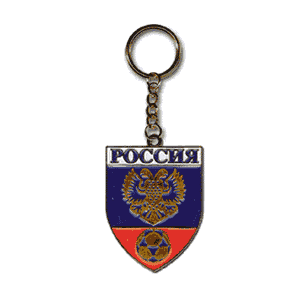 Russia Enamel Keyring Schlanduuml;sselanhandauml;nger