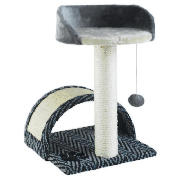 Scratch post with bed