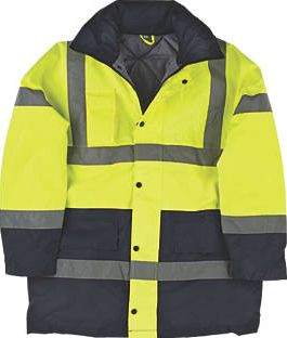 Screwfix, 1228[^]25687 Hi-Vis Padded 2-Tone Coat Yellow/Black X Large
