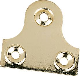 Screwfix, 1228[^]14529 Plain Mirror Plates Electro Brass 32 x 32 x 32mm