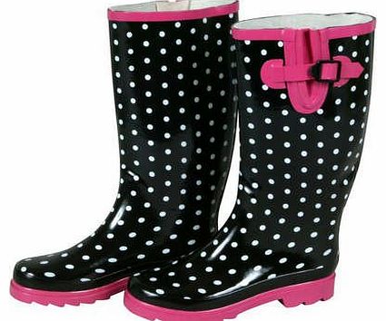 Scribble Ladies Wellingtons Black With