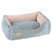Scruffs faux suede pet bed small blue