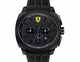Aerodinamico black rubber strap watch