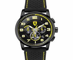 Scuderia Ferrari Heritage black and yellow rubber watch