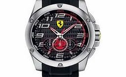 Paddock black and red rubber watch