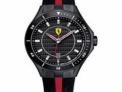 Race Day black and red stripe watch